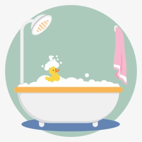 Cartoon Bathtub Illustration - Transparent Bubble Bath Cartoon, HD Png Download, Free Download