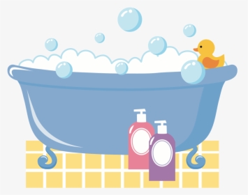 Bathtub - Bubble Bath Bathtub Clipart, HD Png Download, Free Download