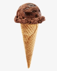 Chocolate Brownie Ice Cream Cone, HD Png Download, Free Download