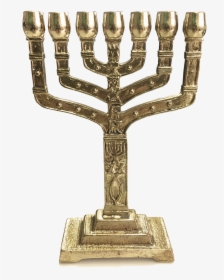 7 Branch Brass Menorah - Feast Of Yahuah, HD Png Download, Free Download
