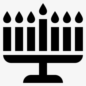 Hanukkah Menorah Png - Black And White Clipart Hanukkah, Transparent Png, Free Download