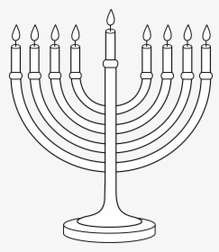 Menorah Clipart Black And White, HD Png Download, Free Download
