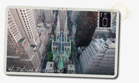 A Postcard Featuring An Aerial View Of New York’s Famed, HD Png Download, Free Download