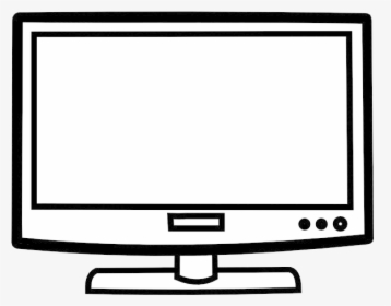 Tv Television Black And White Coloring Book Clip Art - Tv Clipart Black And White, HD Png Download, Free Download