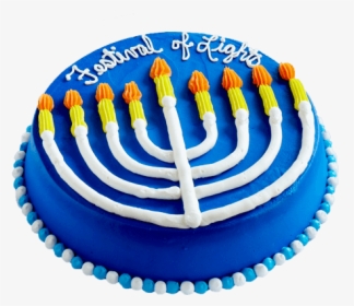 Festival Of Lights Round Cake - Carvel Hanukkah Cake, HD Png Download, Free Download
