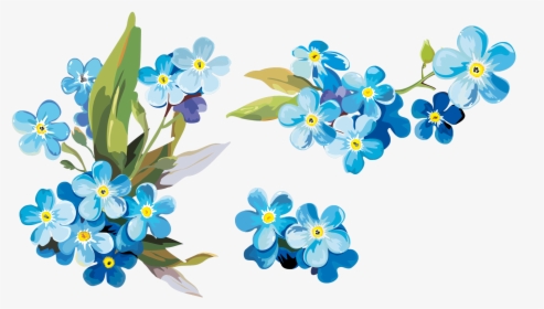 Watercolor Painting Paper Clip Art - Drawing Forget Me Not, HD Png Download, Free Download