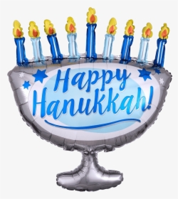 Happy Hanukkah Menorah Large - Birthday Cake, HD Png Download, Free Download