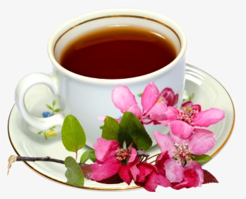 Green Tea Cup With Flower - Transparent High Tea Png, Png Download, Free Download
