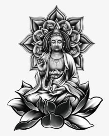Buddha - Buddha Tattoo Transparent, HD Png Download - kindpng