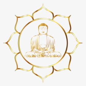 Gold Buddha Lotus No Background Clip Arts - Transparent Background Buddha Clipart, HD Png Download, Free Download