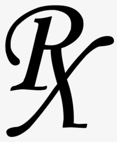 Rx Symbol Black Monotype Plain Clipart Image - Prescription Rx Logo Png, Transparent Png, Free Download