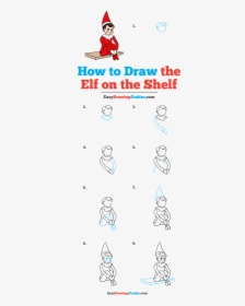 How To Draw Elf On The Shelf - Step By Step Elf On The Shelf Draw, HD Png Download, Free Download