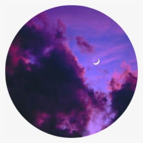 Tumblr Aesthetic Pastel Space Stars Moon - Dark Clouds With Moon, HD Png Download, Free Download
