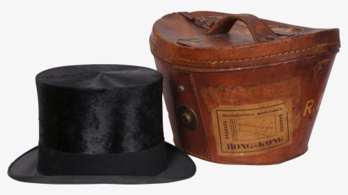 Vintage Silk Top Hat - Leather, HD Png Download, Free Download