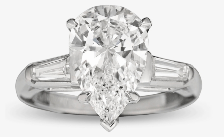 Pear-cut Golconda Diamond Ring, - Carat, HD Png Download, Free Download