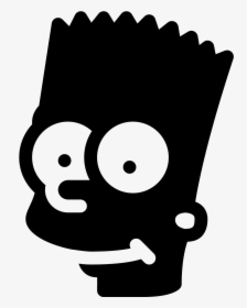 Clip Art Homer Simpson Black And White - Bart Simpson Black And White, HD Png Download, Free Download
