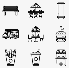 Food Truck Png - Food Truck Line Icon, Transparent Png, Free Download
