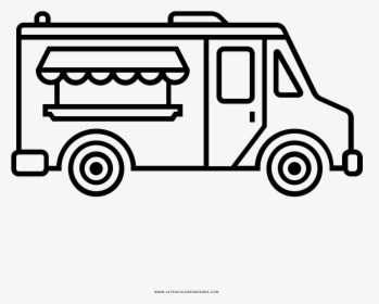 Food Truck Coloring Page - Transparent Food Truck Clip Art, HD Png Download, Free Download
