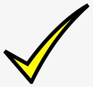 Check Mark Yellow Clip - Yellow Check Mark Png, Transparent Png, Free Download