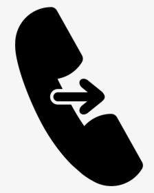 Call Answer Symbol Of An Auricular With Right Arrow - Call Answer Icon, HD Png Download, Free Download