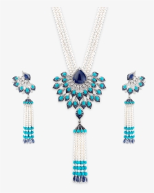 Sartoro Peacock Turquoise High Jewelry Set - Locket, HD Png Download, Free Download
