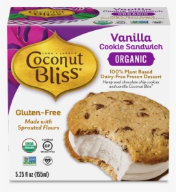 Coconut Bliss Vegan Ice Cream - Coconut Bliss Ice Cream Sandwich, HD Png Download, Free Download
