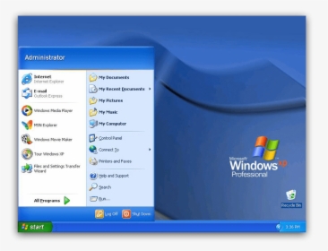 The History Of Windows Start Menu - Windows Xp Start Menü, HD Png Download, Free Download