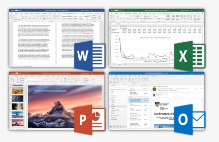 Microsoft Office 365 Desktop Applications, From Top - Microsoft Office Pro Plus 2019, HD Png Download, Free Download