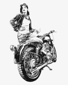 This Free Icons Png Design Of Motorbike, Woman, Motorcycle,, Transparent Png, Free Download