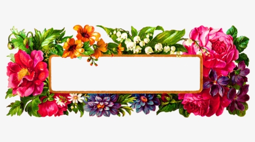 Floral Frame Png - Flower Photo Frame Design Png, Transparent Png, Free Download