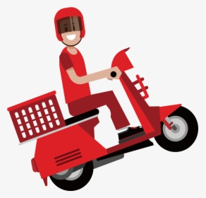 Transparent Scooter Clipart - Motorcycle Delivery Icon Png, Png Download, Free Download