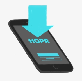 Download The Hopr Transit App To Sign Up For Your Local - Smartphone, HD Png Download, Free Download