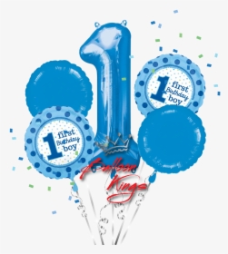 1st Birthday Boy Bouquet Balloon Kings - 1st Birthday Balloons, HD Png Download, Free Download