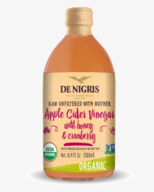 Organic Apple Cider Vinegar With Honey And Cranberry - Bottle, HD Png Download, Free Download