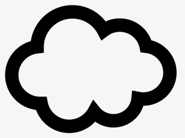 Sun And Clouds Png Black And - Cloud Icon Png, Transparent Png, Free Download