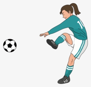 Woman Playing Football Clipart, HD Png Download, Free Download