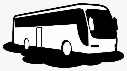 City Bus Png Black And White - Black And White Bus, Transparent Png, Free Download
