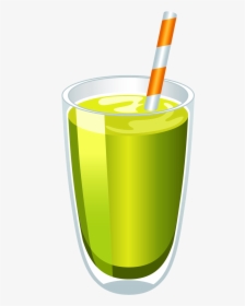 Jus De Fruits Clipart - Green Smoothie Clip Art, HD Png Download, Free Download