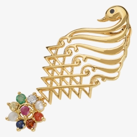 Buy Hamsavahini Saraswati Pendant Online - Saraswati Symbol Gold Pendant, HD Png Download, Free Download