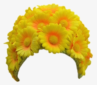 Daisy Marigold Head Crown Hair Band Bloom Flower Border - Flower Hair Band Png, Transparent Png, Free Download