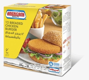 Americana Breaded Chicken Burger, HD Png Download, Free Download