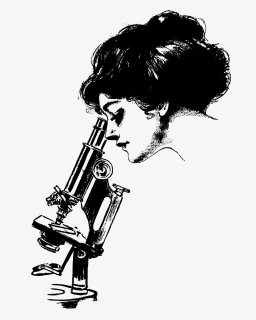 Lady And Microscope, HD Png Download, Free Download