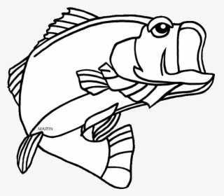Svg Black And White Bass Fishing Clipart Black And - Largemouth Bass Florida State Fish, HD Png Download, Free Download