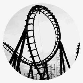 Roller Coaster Png - Black And White Roller Coaster Png, Transparent Png, Free Download