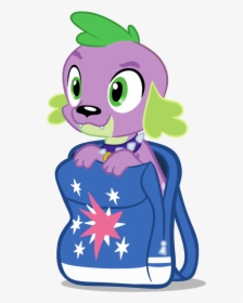Mlp Spike As Dog In Twilight"s Backpack By Neriani - Mlp Backpack Vector, HD Png Download, Free Download