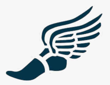 Track & Field Clip Art Foot Track Spikes Running - Track And Field Winged Foot, HD Png Download, Free Download