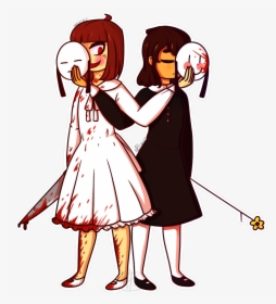 Undertale Clothing Woman Cartoon Vertebrate Fictional - Frisk And Chara Mask, HD Png Download, Free Download