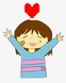 Frisk Sticker Original - Cartoon, HD Png Download, Free Download