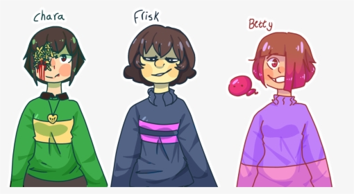 Chara, Frisk And Betty Doodle i’m Sad Akumu Is Gone - Glitchtale Betty ...