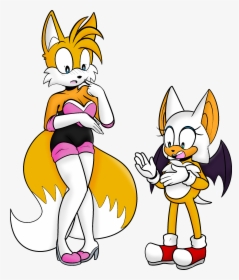 Tails With Rouge Body, HD Png Download, Free Download